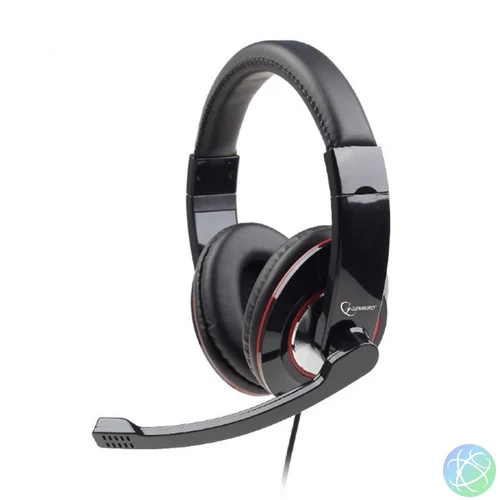 GEMBIRD Headset, USB, Sztereó fejhallgató, Stereo Headset, fekete