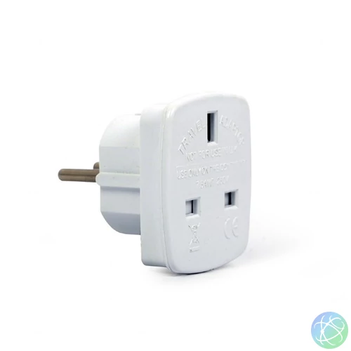 GEMBIRD Travel adapter Euro - UK, 7,5 A, AC adapter/átalakító, fehér