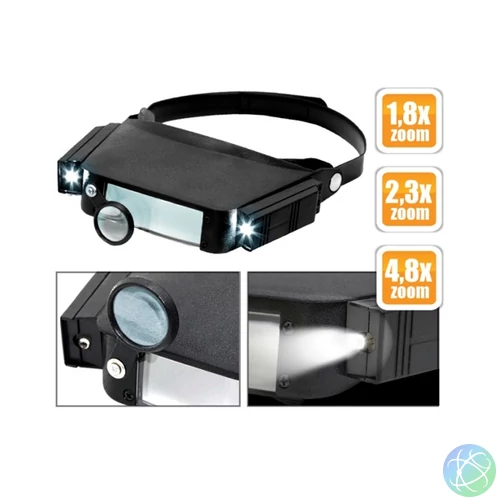 HANDY TOOLS Fejpántos nagyító + LED