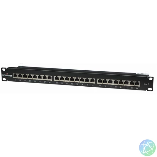 INTELLINET Patch panel 24 port, Cat6, árnyékolt, STP