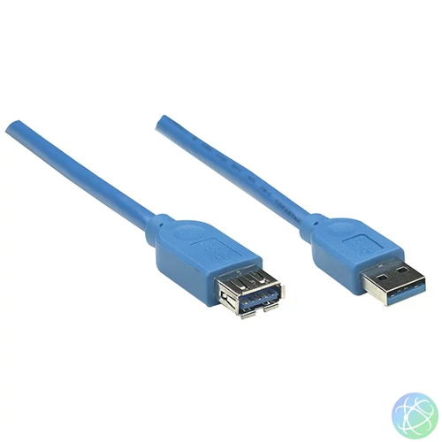 MANHATTAN Kábel USB 3.1 Gen1 A - A hosszabbító, M/F 2m, kék