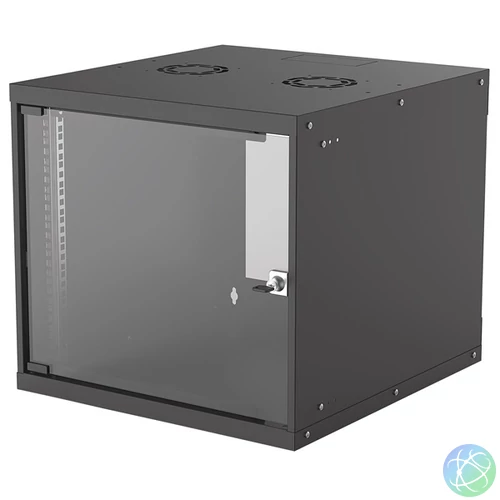 INTELLINET fali rack, 19",  9U, 560x540x487, IP20-védelem, lapra szerelt, Fekete