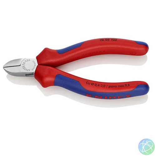 KNIPEX Fogó, Oldalcsípő, 125 crom. fej
