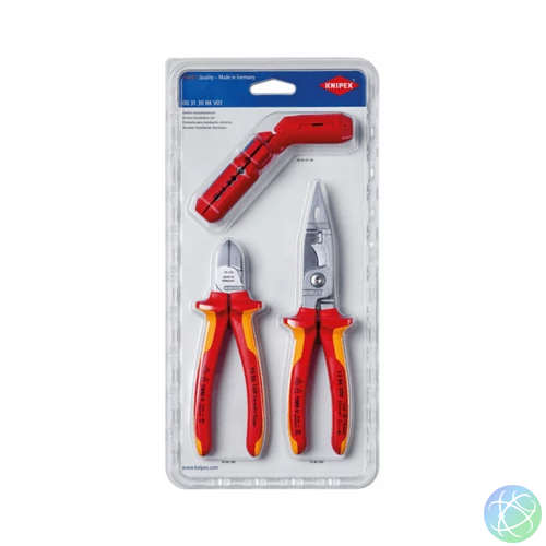 KNIPEX Fogó és multifunkciós kábelcsupaszító készlet, 3 részes, 1000 V szigetelt