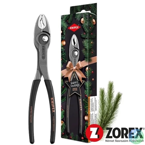 KNIPEX TwinGrip csúszócsuklós fogó, univerzális, állítható, 200mm, Karácsonyi Limitált Kiadás