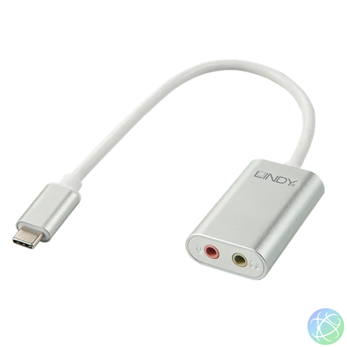 LINDY Adapter USB-C - 2x 3,5mm jack