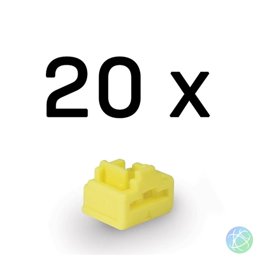 LINDY Dugó biztonsági, Port Blocker, RJ45, kulcs nélkül, sárga (20db/csomag)