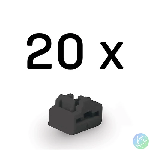 LINDY Dugó biztonsági, Port Blocker, RJ45, kulcs nélkül, fekete (20db/csomag)