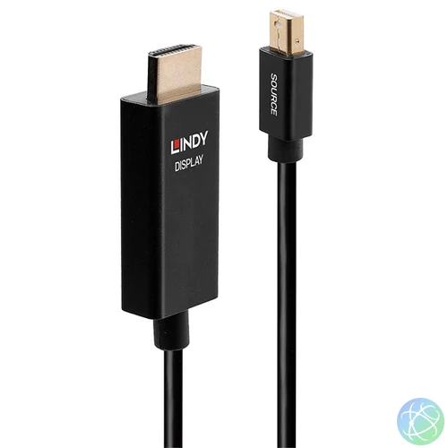 LINDY Adapter Active Mini DisplayPort - HDMI, 4K@60Hz, 3m, fekete