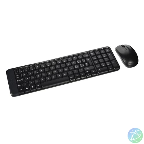 LOGITECH Billentyűzet+egér vezeték nélküli MK220, Magyar, fekete