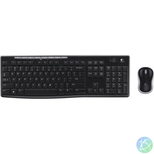 LOGITECH Billentyűzet+egér vezeték nélküli MK270, Magyar, fekete