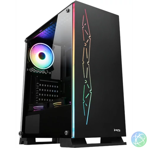 MS Számítógépház, Armor V320, ATX, Fekete