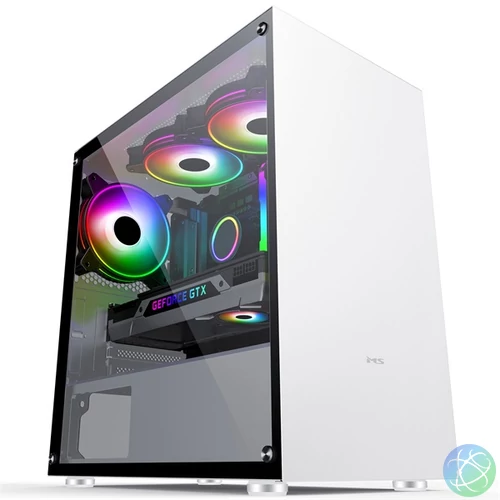 MS Számítógépház, Fighter S301, mATX, µATX, Mini ITX, Fehér