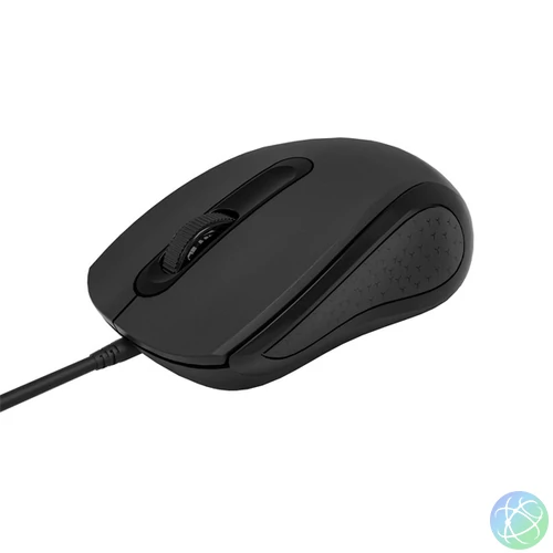 OMEGA Egér vezetékes, USB-C, 1200 DPI, 1,5m, fekete