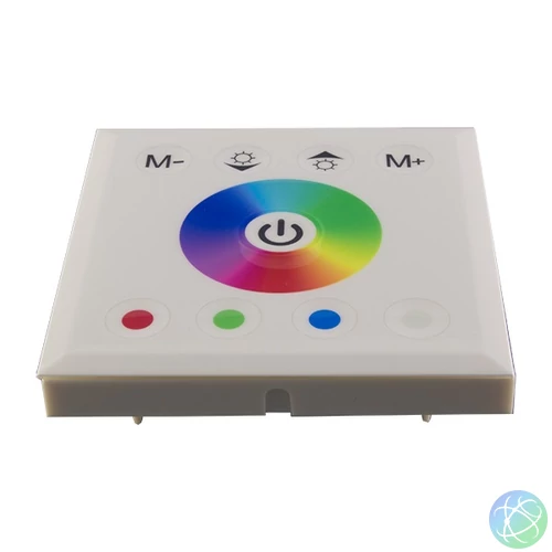 OPTONICA LED Szalag Dimmer RGB szalaghoz, fali, fehér üvegpanel, érintő vezérléssel - AC6319