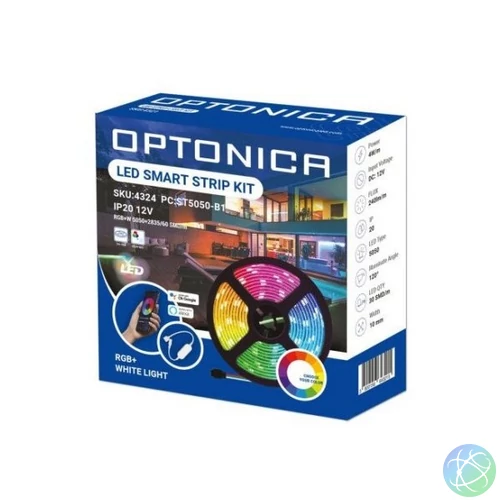 OPTONICA LED Szalag WiFi, 90Led/m, 6W/m, 12V, 5050 RGB+CCT 3m Szett, - ST4326
