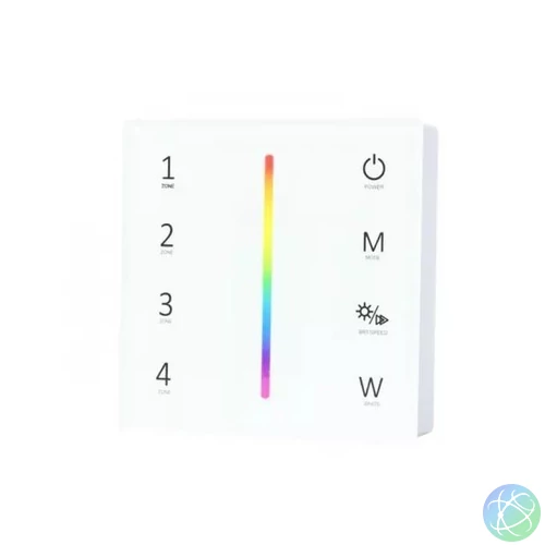 OPTONICA LED Szalag Távirányító, RGB+W, négy zónás, fehér - AC6374