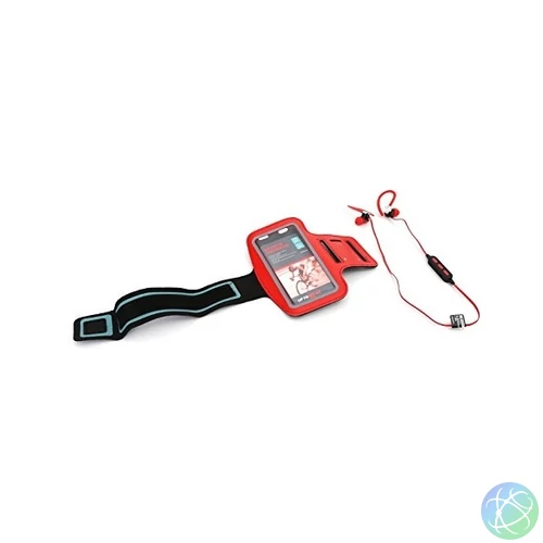 PLATINET Fülhallgató Sport Bluetooth, karpánttal, piros