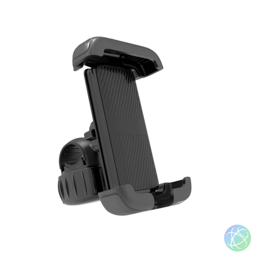 PLATINET Univerzális Biciklis Mobiltelefon Tartó 4,7"-7"-es készülékekhez, kormányra, 360°-ban elforgatható. fekete