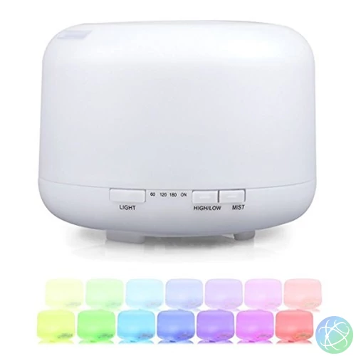 PLATINET Párologtató + illatosító, aroma diffúzor, LED, RGBW, 0,5l, fehér