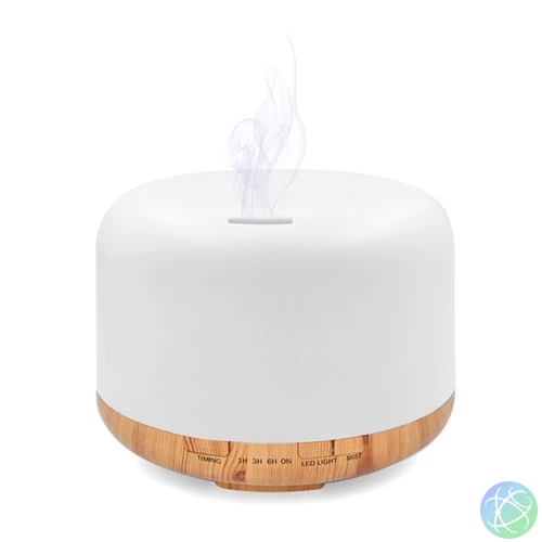 PLATINET Párologtató + illatosító, aroma diffúzor, LED, RGBW, 0,5l, fa és fehér