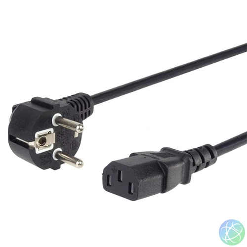 PREMIUMCORD Tápkábel, PC, CEE7/7, SCHUKO - C13 M/F, 1m, fekete