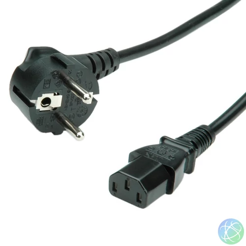 ROLINE Tápkábel Hálózati, Schuko - C13, 3m, fekete