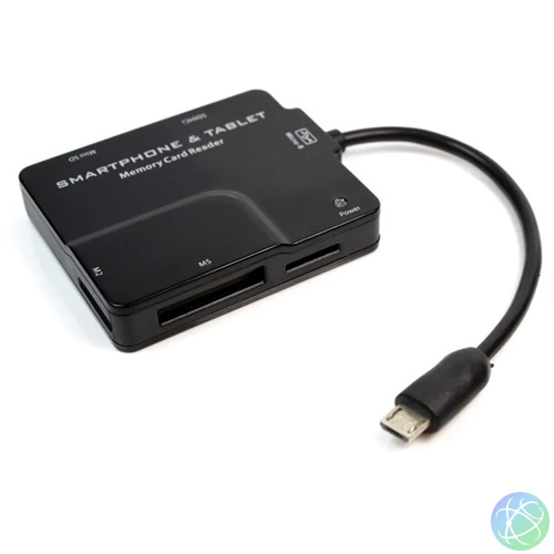 ROLINE Kártyaolvasó Micro USB, Android-os okostelefonhoz és tablethez