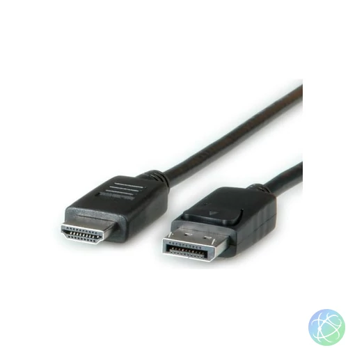 ROLINE Kábel DisplayPort 1.1 DP - HDMI 2K@60Hz, M/M, 2m, fekete