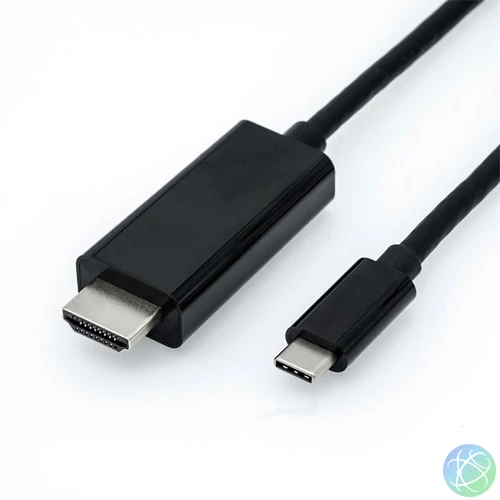 ROLINE Kábel USB C 3.2 Gen 2 - HDMI, 4K@60Hz, M/M,   2m, fekete
