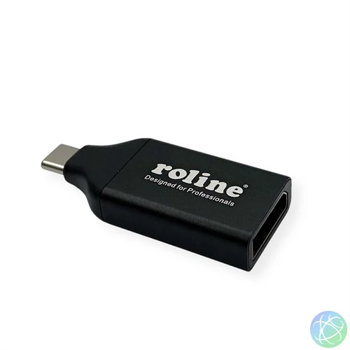 ROLINE Adapter USB 3.1 USB-C - DP DisplayPort 1.2 4K@60Hz, M/F, fekete