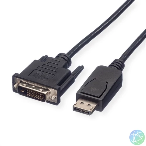 ROLINE Kábel DisplayPort - DVI (24+1), 2K@60Hz, M/M, 2m, fekete