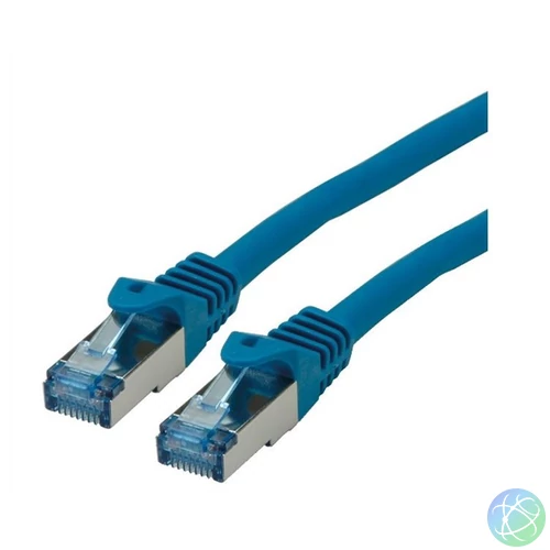 ROLINE Patch kábel S/FTP CAT6a LSOH,  10m, kék