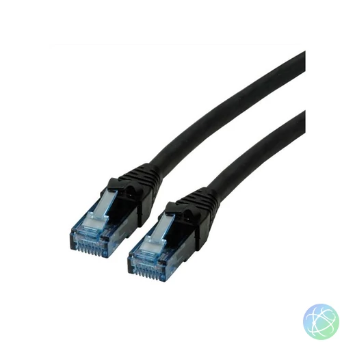 ROLINE Patch kábel UTP CAT6a LSOH, kihúzásgátló,  10m, fekete