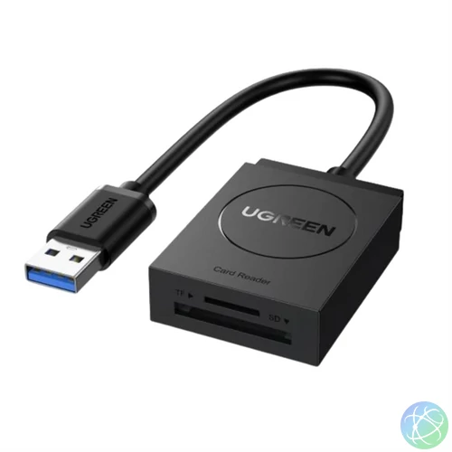 UGREEN USB 3.0 USB-A SD Kártya kártyaolvasó,TF + SD, fekete