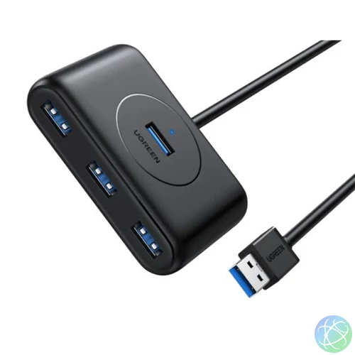 UGREEN USB 3.0 HUB 4 port, USB-A, 1m, fekete