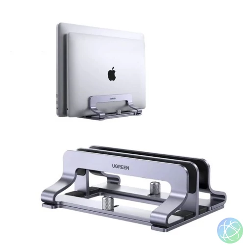 UGREEN Laptop állvány, vertikális, állítható, laptop stand, dupla, szürke