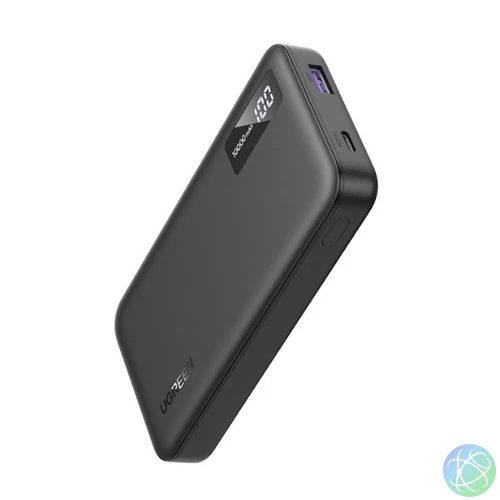 UGREEN Power Bank hordozható töltő, kétirányú, 10000mAh, 20W, USB-C, USB-A, fekete