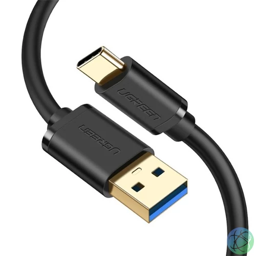 UGREEN Kábel USB 3.0 USB-A - USB-C, 5 Gbps, 18W, M/M, 1m, fekete