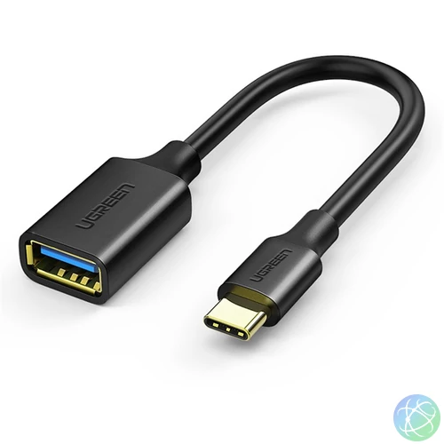 UGREEN Adapter USB 3.0 USB-C - USB-A, 5 Gbps, M/F, 0,15m, fekete