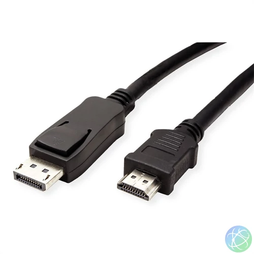VALUE Kábel DisplayPort 1.1 DP - HDMI, 2K@60Hz, M/M, 1,5m, fekete