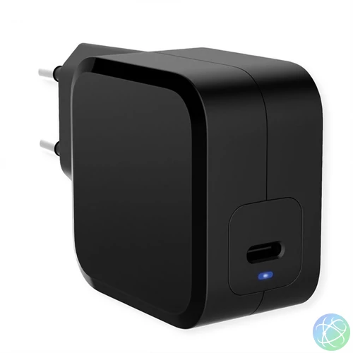 VALUE Fali töltő, 1x USB-C, 45W, fekete