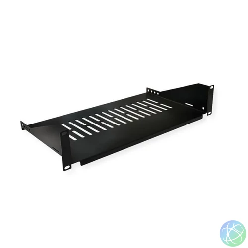 VALUE Polc 19" fix 485 x 250mm, max 15kg, 2U, fekete