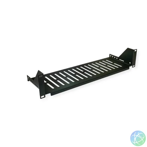VALUE Polc 19" fix 485 x 150mm, max 15kg, 2U, fekete