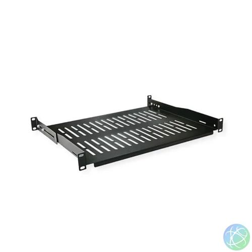 VALUE Polc 19" fix 485 x 350mm, max 25kg, 1U, fekete