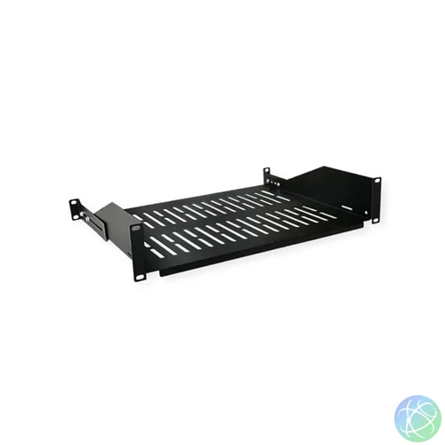 VALUE Polc 19" fix 485 x 350mm, max 25kg, 2U, fekete