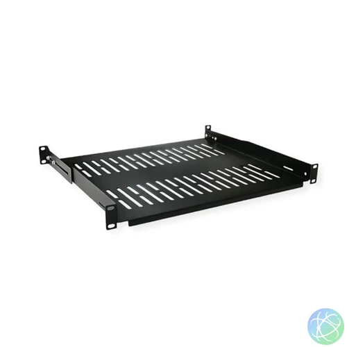 VALUE Polc 19" fix 485 x 400mm, max 25kg, 1U, fekete
