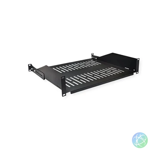 VALUE Polc 19" fix 485 x 400mm, max 25kg, 2U, fekete