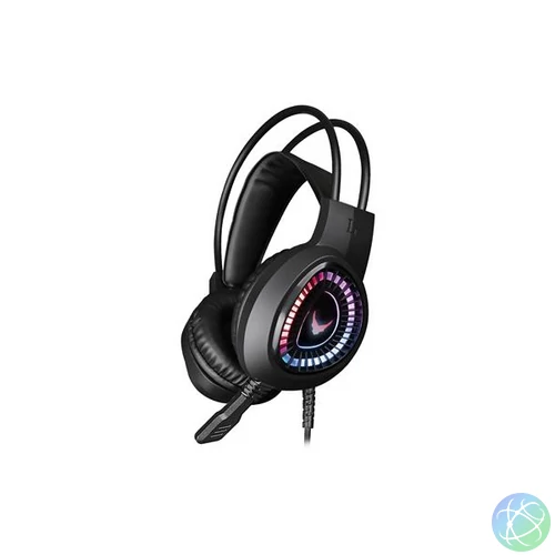 VARR Gaming Fejhallgató, RGB, mikrofonos, gamer, fekete