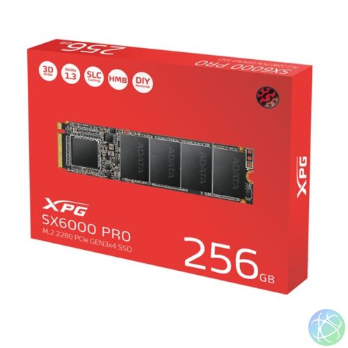 ADATA SSD 256GB - XPG SX6000 Pro (3D, M.2 PCIe Gen 3x4, r:2100 MB/s, w:1200 MB/s)